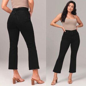 Abercrombie & Fitch the Kick Flare Ultra High Rise Sz 26s Black